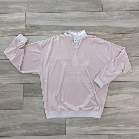 adidas Tops - Adidas Dolman Sleeve Velour Sweatshirt